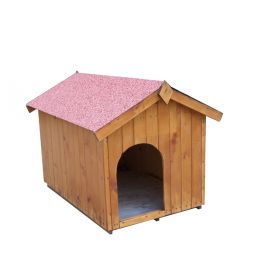 Niche à chien bi-pente pour chiens moyens (0,96 m2 / toit bitumé) 80 x 120 x 85 cm