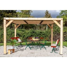 Pergola Auvent VENETO bois avecvantelles réglables / toit