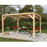 Pergola Auvent VENETO bois avecvantelles réglables / toit