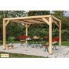 Pergola Auvent VENETO bois avecvantelles réglables / toit