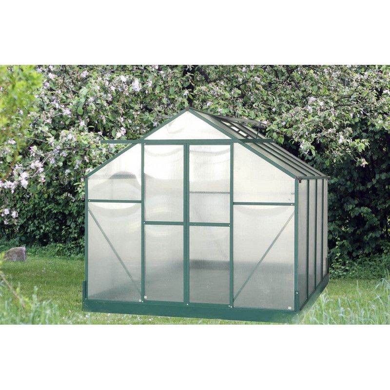 Serre alu et polycarbonate de jardin (7.08m)