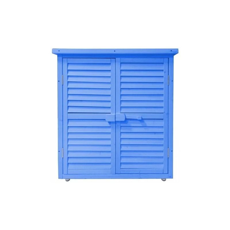 Armoire de rangement lasurée pour jardin 87 x 46,5 x H 95 cm