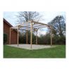 Pergola en bois thermo chauffé 15.10 m² avec couverture pvc - thonon - th3051s2