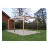 Pergola en bois thermo chauffé 15.10 m² avec couverture pvc - thonon - th3051s2