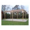 Pergola en bois thermo chauffé 15.10 m² avec couverture pvc - thonon - th3051s2