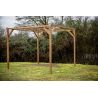 Pergola en bois TH 3030, couleur marron, 8.88 m², 300x296 cm