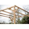 Pergola en bois TH 3030, couleur marron, 8.88 m², 300x296 cm