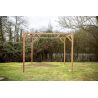 Pergola en bois TH 3030, couleur marron, 8.88 m², 300x296 cm