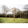 Pergola en bois TH 3030, couleur marron, 8.88 m², 300x296 cm