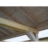 Carport double pente avec couverture bardeau bitumé en rouleau 3,00 x 3,62 m