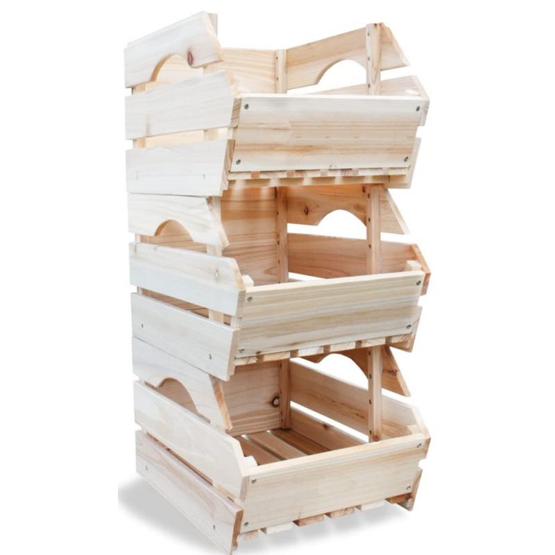 Caisse en bois empilables Home (Lot de 3) The Home Deco Factory