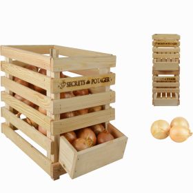 Garde manger en bois pour fruits et légumes hauteur 40 cm - Ducatillon