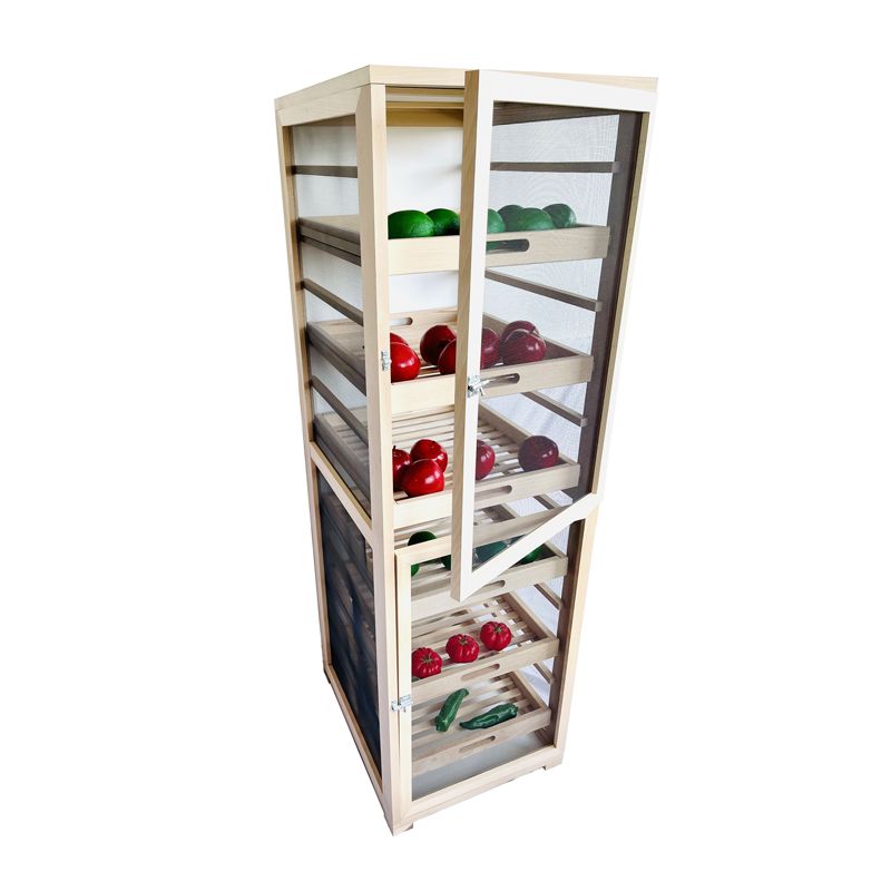 Grand Garde-manger légumier en hêtre poignée tiroirs Bois Grand Garde-manger légumier en hêtre poignée tiroirs Bois
