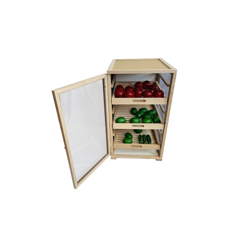 Garde-manger légumier en hêtre poignée tiroirs Bois Garde-manger légumier en hêtre poignée tiroirs Bois