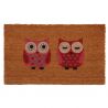 Paillasson 2 hiboux rouges 45x75cm