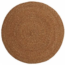 Tapis rond en jonc de mer naturel