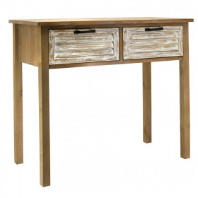 Console en bois vieilli et cérusé