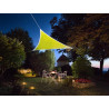 Voile d'ombrage triangulaire 3.6x3.6x3.6m avec led intégré