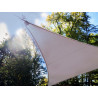 Voile d'ombrage triangulaire 3.6x3.6x3.6m avec led intégré