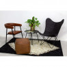 Fauteuil Butterfly en cuir noir