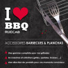 Barbecue Ensemble grillades Tiroir à cendres, grille en acier 3 hauteurs réglables 50 x 44 cm.