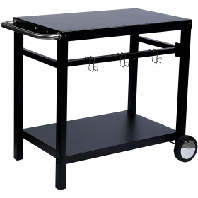 Servante SILVIO chariot extérieur pour barbecue plancha 100x50