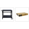 Servante SILVIO chariot extérieur pour barbecue plancha 100x50