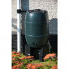Récupérateur d'eau en forme de tonneau - PE 210 l vert noir - H97 x Ø57 cm
