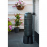 Récupérateur d'eau en colonne murale - PE 100 l vert noir - H96 x 36 x 32 cm