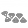 Clip de fixation pour toile et filet - gris clair - 10 x