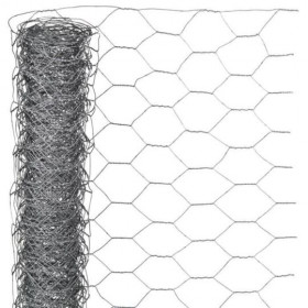 Maille hexagonale en acier galvanisé - 13 mm - 50 cm x 2,50 m