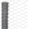 Maille hexagonale en acier galvanisé - 13 mm - 50 cm x 2,50 m