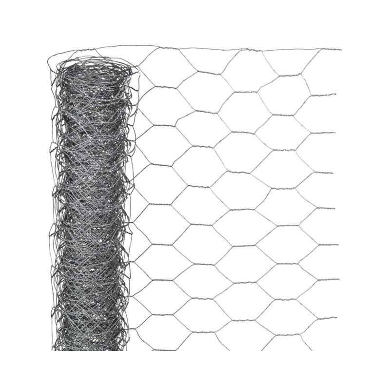 Maille hexagonale en acier galvanisé - 13 mm - 50 cm x 5 m