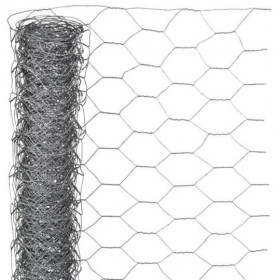 Maille hexagonale en acier galvanisé - 13 mm - 50 cm x 10 m