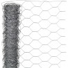 Maille hexagonale en acier galvanisé - 25 mm - 50 cm x 2,50 m