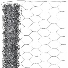 Maille hexagonale en acier galvanisé - 40 mm - 50 cm x 5 m