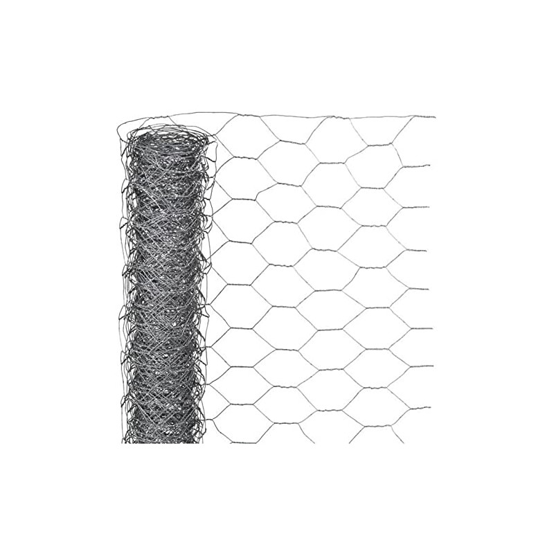 Maille hexagonale en acier galvanisé - 40 mm - 50 cm x 5 m