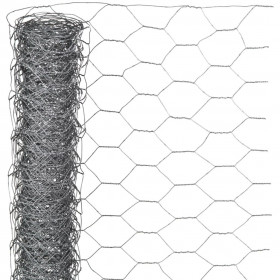 Maille hexagonale en acier galvanisé - 40 mm - 50 cm x 10 m