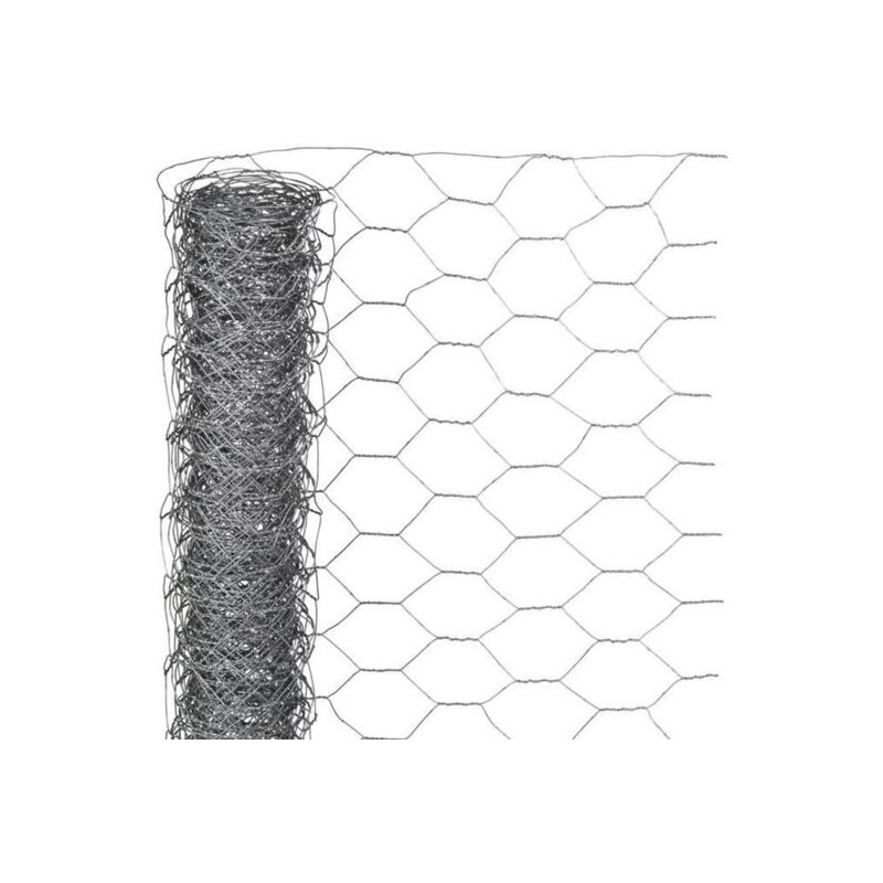 Maille hexagonale en acier galvanisé - 40 mm - 1 x 5 m
