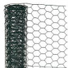 Grillage à poule maille héxagonale en acier galvanisé plastifié vert - 13 mm - 50 cm x 2,50 m