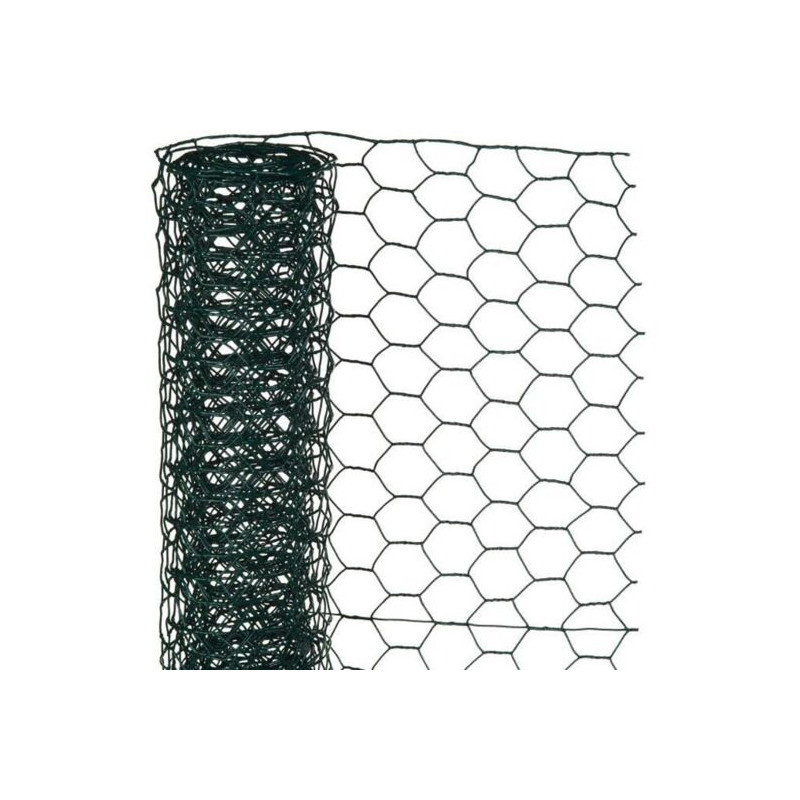 Grillage Hexagonal Galvanisé 40 Cm X 15 M - Maille 25 Mm, Fil 0.6 Mm, Pour Poulailler, Clapier, Jardin, Avec 50 Attaches