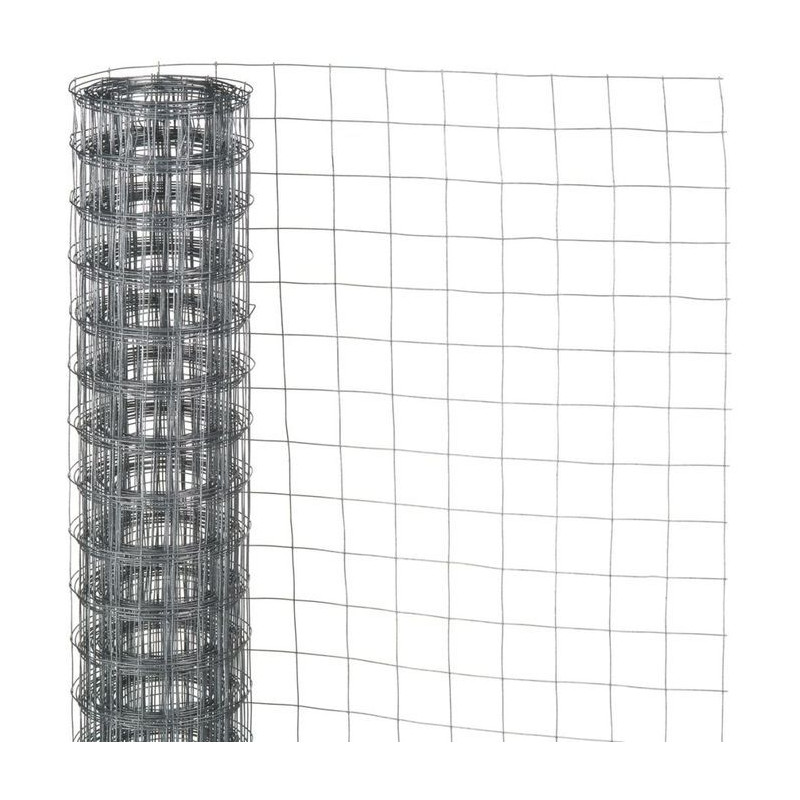 Maille carrée en acier galvanisé - 6,4 mm - 50 cm x 2,50 m