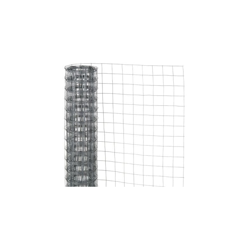 Maille carrée en acier galvanisé - 13 mm - 50 cm x 2,50 m