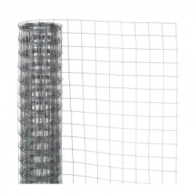 Maille carrée en acier galvanisé - 13 mm - 50 cm x 5 m