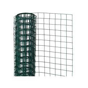 Maille carrée en acier galvanisé plastifié vert - 25 mm - 1 x 2,50 m