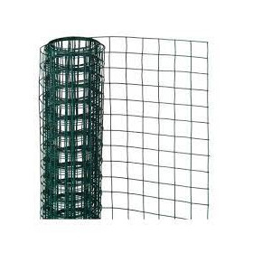 Maille carrée en acier galvanisé plastifié vert - 25 mm - 50 cm x 5 m
