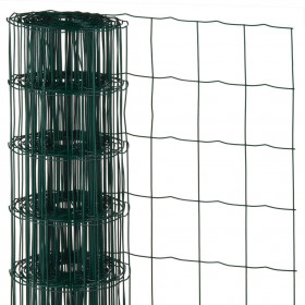 Maille rectangulaire en acier galvanisé plastifié vert - 100x75 mm - 60 cm x 10 m