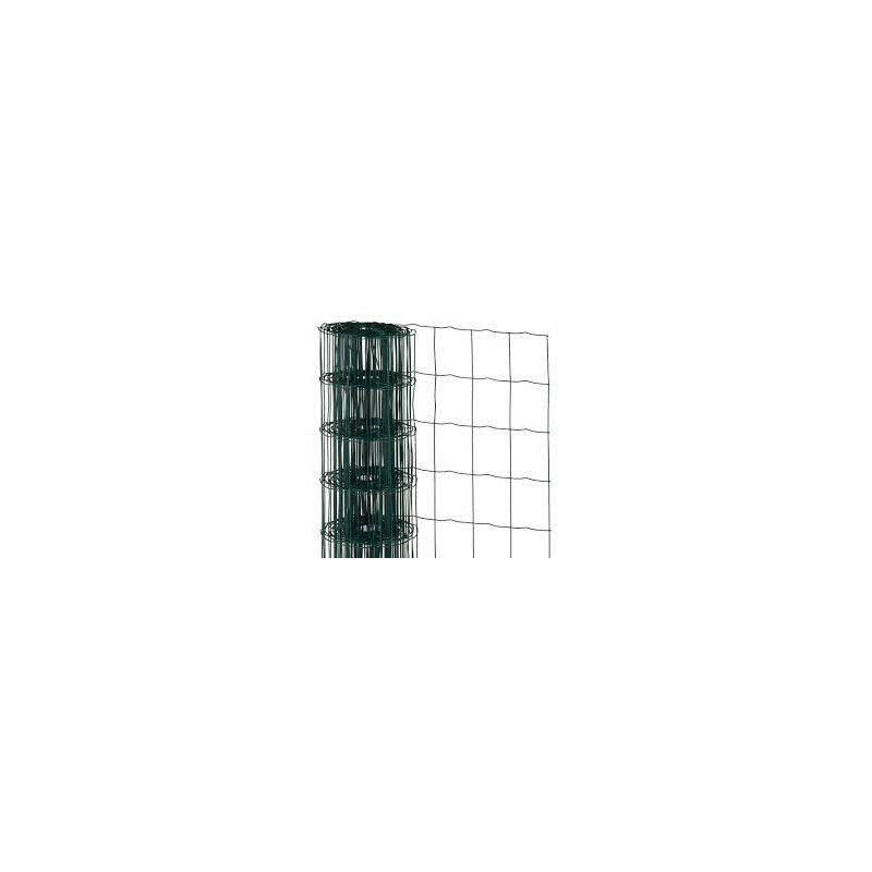 Maille rectangulaire en acier galvanisé plastifié vert - 100x75 mm - 1 x 10 m