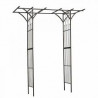 Pergola double droite en acier galvanisé laqué époxy noir - H232 x 114 x 66 cm