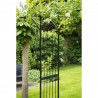 Pergola double droite en acier galvanisé laqué époxy noir - H232 x 114 x 66 cm